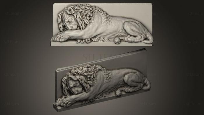 3D модель Уставший лев (STL)
